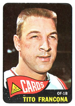1965 Topps #256 Tito Francona