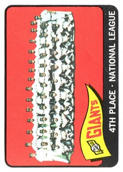 1965 Topps #379 San Francisco Giants TC