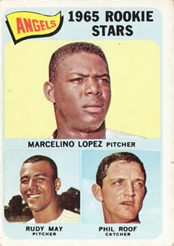 1965 Topps #537 Rookie Stars/Marcelino Lopez/Phil Roof/Rudy May RC