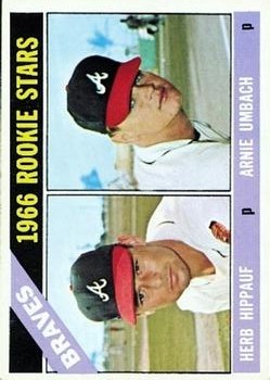 1966 Topps #518 Rookie Stars/Herb Hippauf RC/Arnie Umbach RC