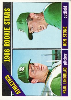 1966 Topps #568 Rookie Stars/Paul Lindblad RC/Ron Stone RC