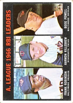 1967 Topps #241 AL RBI Leaders/Frank Robinson/Harmon Killebrew/Boog Powell