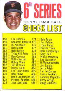 1967 Topps #454B Juan Marichal CL6 Left Ear Showing