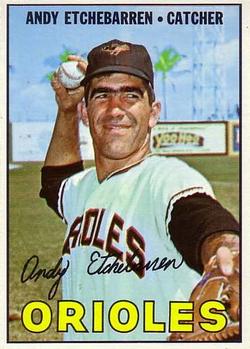 1967 Topps #457 Andy Etchebarren DP