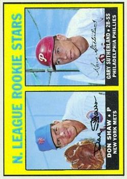 1967 Topps #587 Rookie Stars/Don Shaw RC/Gary Sutherland RC