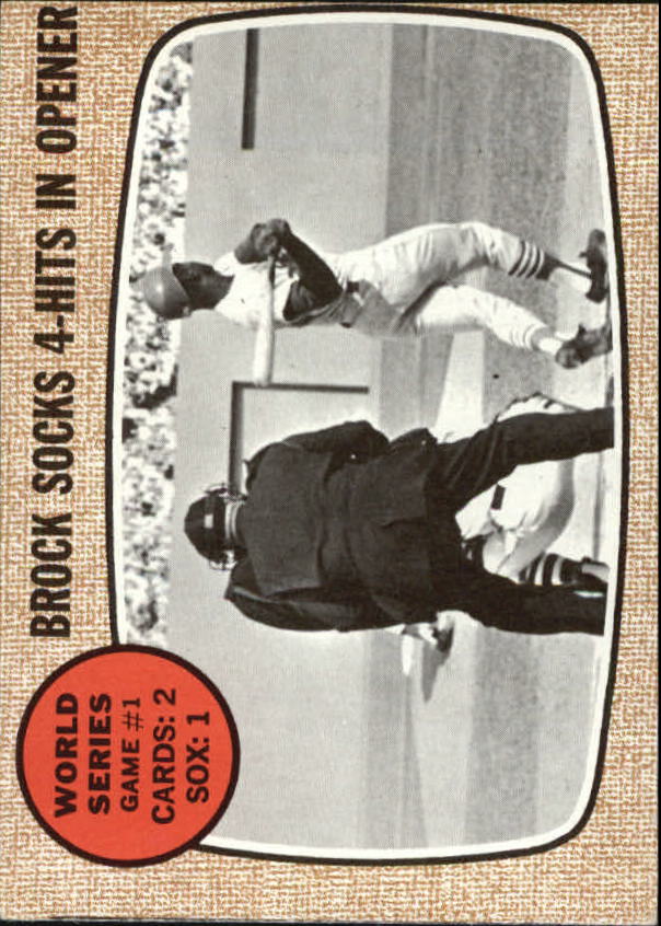1968 Topps #151 World Series Game 1/Lou Brock