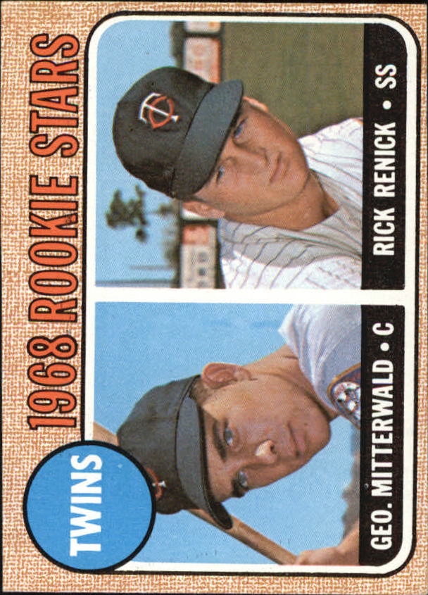 1968 Topps #301 Rookie Stars/George Mitterwald RC/Rick Renick RC