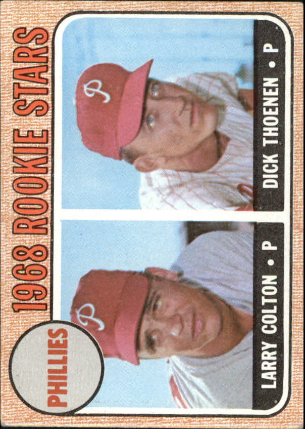 1968 Topps #348 Rookie Stars/Larry Colton RC/Dick Thoenen RC
