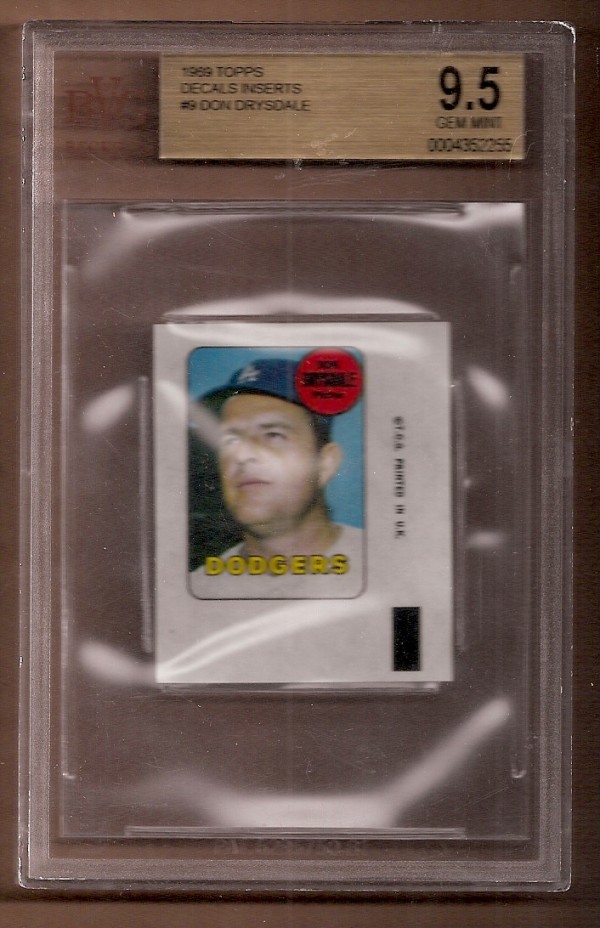 1969 Topps Decals #9 Don Drysdale