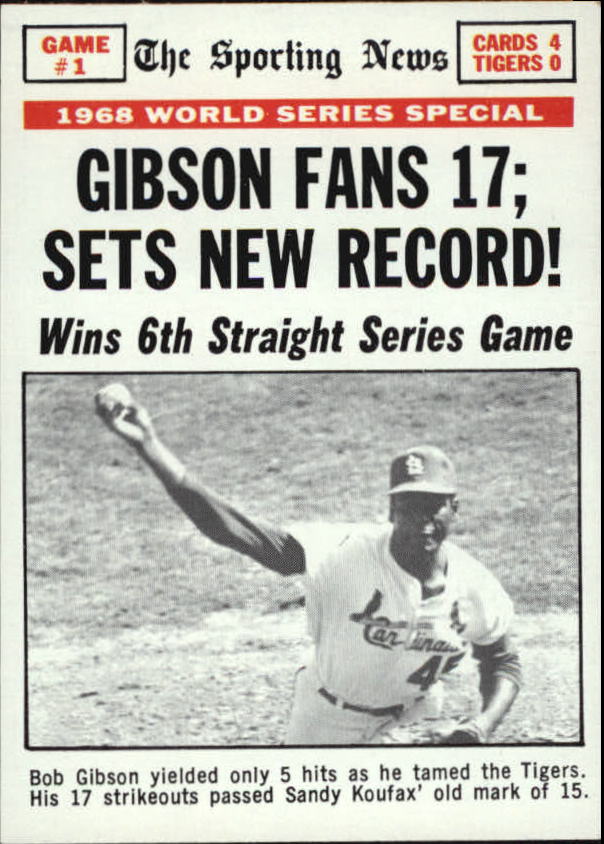 1969 Topps #162 World Series Game 1/Bob Gibson