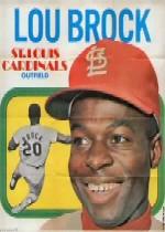 1970 Topps Posters Inserts #4 Lou Brock