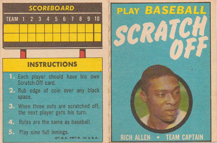 1970 Topps Scratchoffs #2 Rich Allen
