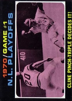 1971 Topps #199 NL Playoff Game 1/Ty Cline