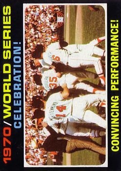 1971 Topps #332 World Series Summary/Orioles Celebrate