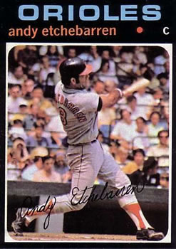 1971 Topps #501 Andy Etchebarren