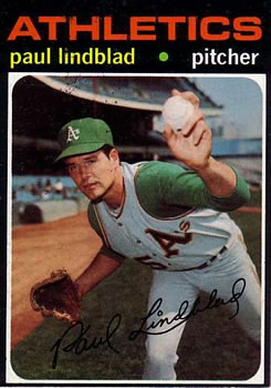 1971 Topps #658 Paul Lindblad SP