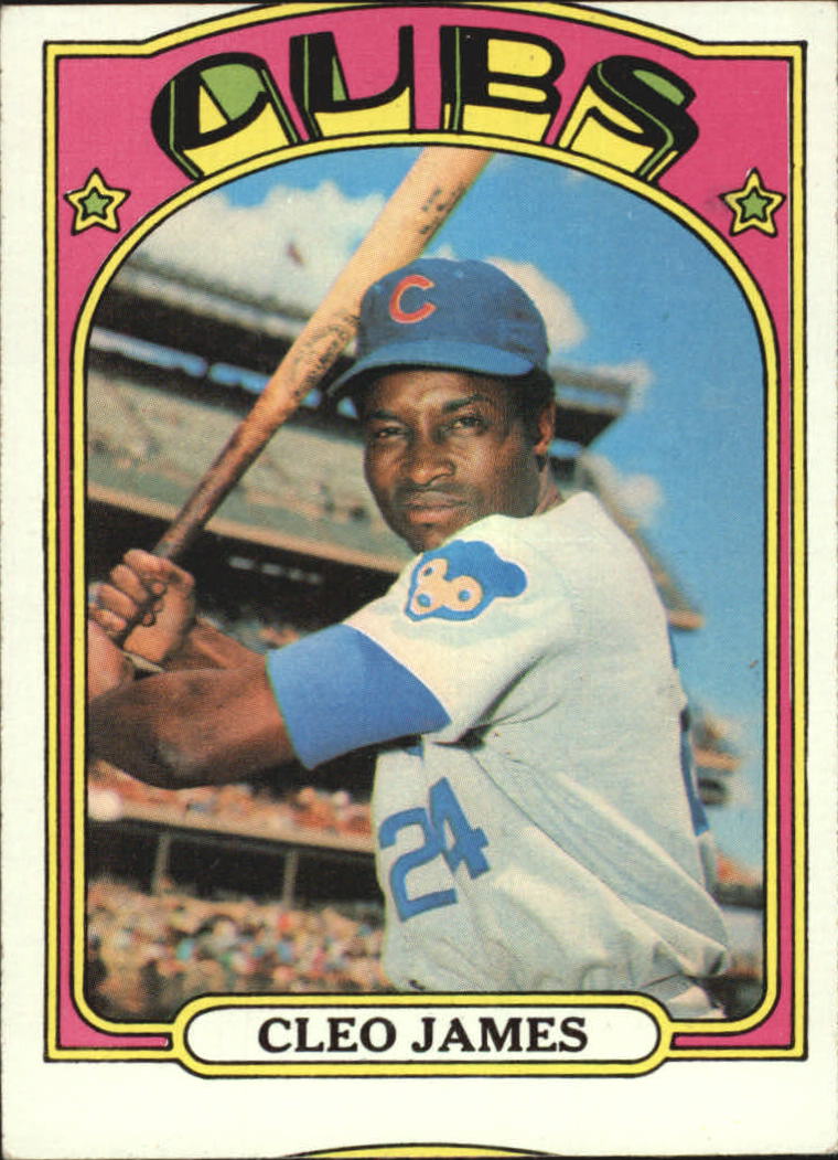 1972 Topps #117A Cleo James Yellow under C and S