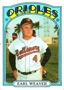 1972 Topps #323 Earl Weaver MG