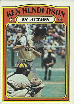 1972 Topps #444 Ken Henderson IA