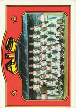 1972 Topps #454 Oakland Athletics TC