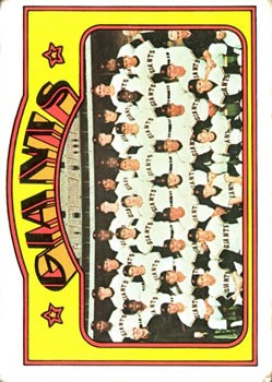 1972 Topps #771 San Francisco Giants TC
