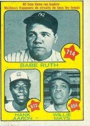 1973 O-Pee-Chee #1 Aaron/Ruth/Mays !