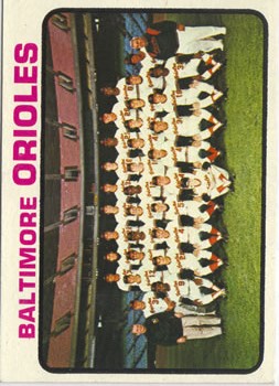1973 Topps #278 Baltimore Orioles TC