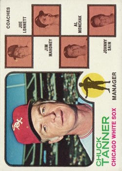 1973 Topps #356 Chuck Tanner MG/Joe Lonnett CO/Jim Mahoney CO/Al Monchak CO/Johnny Sain CO