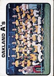 1973 Topps #500 Oakland Athletics TC