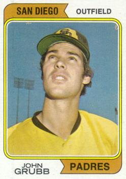1974 Topps #32A Johnny Grubb SD RC