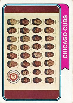 1974 Topps #211 Chicago Cubs TC