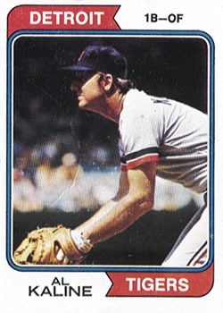 1974 Topps #215 Al Kaline UER/(No copyright on back)