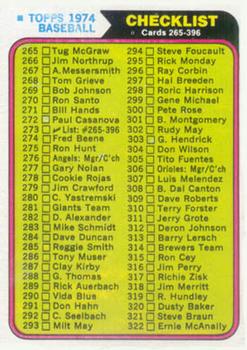 1974 Topps #273 Checklist 265-396