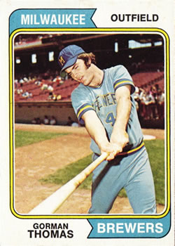 1974 Topps #288 Gorman Thomas RC
