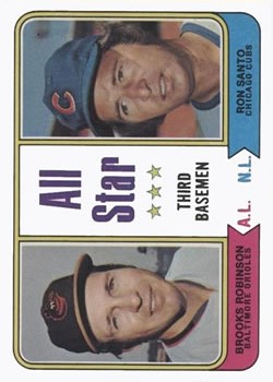 1974 Topps #334 Brooks Robinson/Ron Santo AS