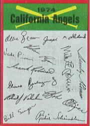 1974 Topps Team Checklists #4 California Angels