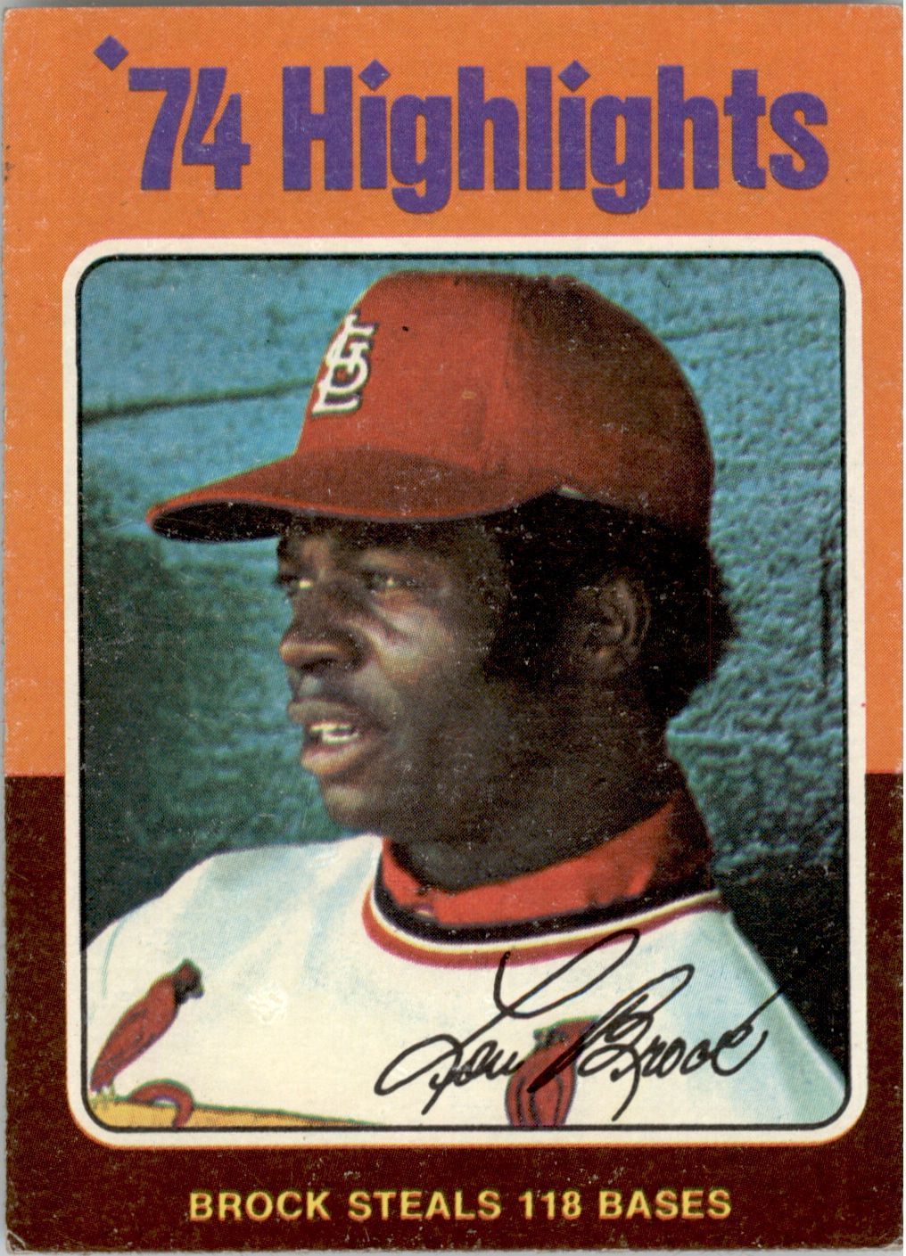 1975 Topps #2 Lou Brock HL/118 Stolen Bases