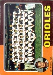 1975 Topps #117 Baltimore Orioles CL/Earl Weaver MG