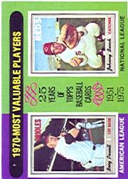1975 Topps #208 Boog Powell/Johnny Bench MVP