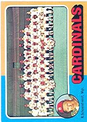 1975 Topps #246 St. Louis Cardinals CL/Red Schoendienst MG