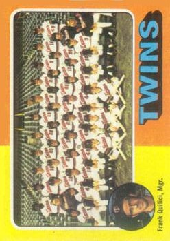 1975 Topps #443 Minnesota Twins CL/Frank Quilici MG