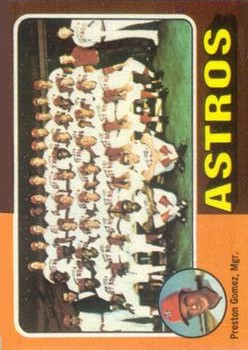 1975 Topps #487 Houston Astros CL/Preston Gomez MG
