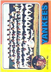 1975 Topps #611 New York Yankees CL/Bill Virdon MG