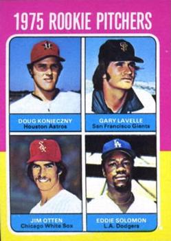1975 Topps #624 Rookie Pitchers/Doug Konieczny RC/Gary Lavelle RC/Jim Otten RC/Eddie Solomon RC