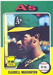1975 Topps #647 Claudell Washington RC