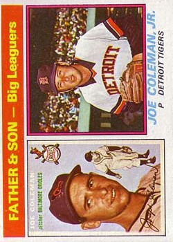 1976 Topps #68 Joe Coleman FS/Joe Coleman Jr.