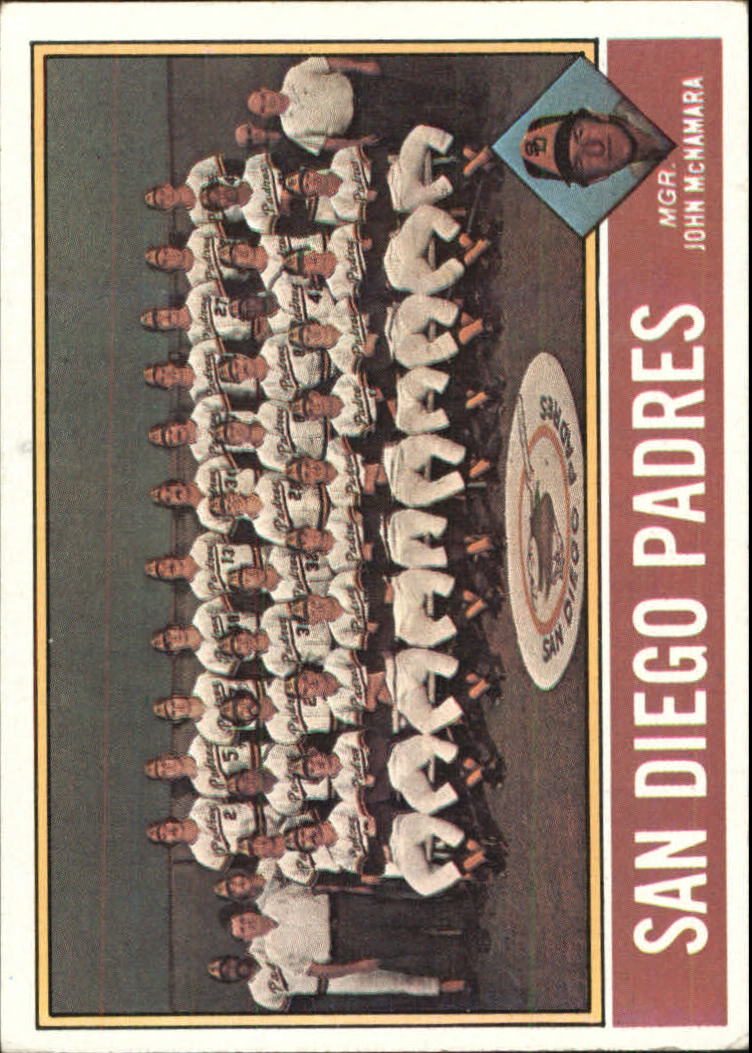 1976 Topps #331 San Diego Padres CL/John McNamara MG