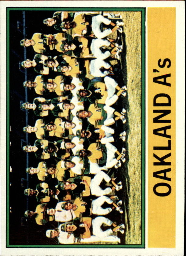 1976 Topps #421 Oakland Athletics CL/(No Manager on front