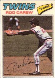 1977 Topps Cloth Stickers #10 Rod Carew SP