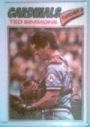 1977 Topps Cloth Stickers #43 Ted Simmons